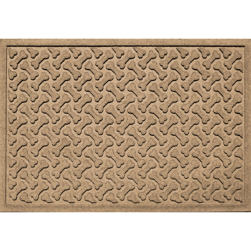 Tapis d'extérieur pour animaux WaterHog® Dogbone Répétition 18 po x 27 po, Beige, H 18 po x l 27 po