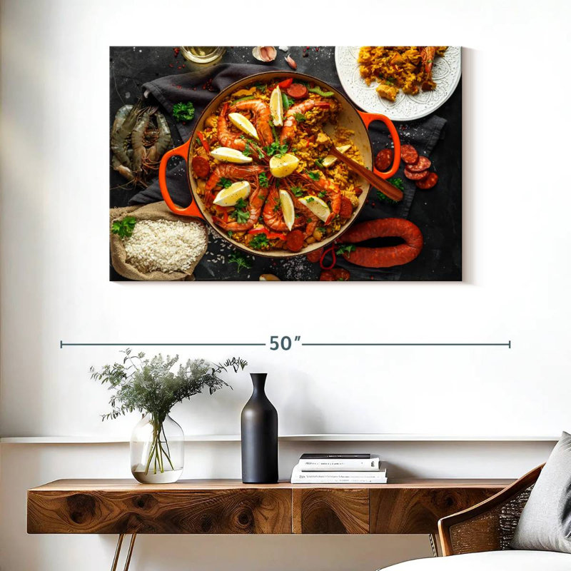 Paella aux fruits de mer Yarlin, H 26 po x l 39 po