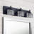 Derquan 3-Light Modern Square Glass Light Shade Dimmable Vanity Light