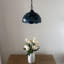 Luminaire suspendu Kleist Tiffany avec ampoules DEL en verre coloré bleu l 12 po x P 12 po x H 60 po