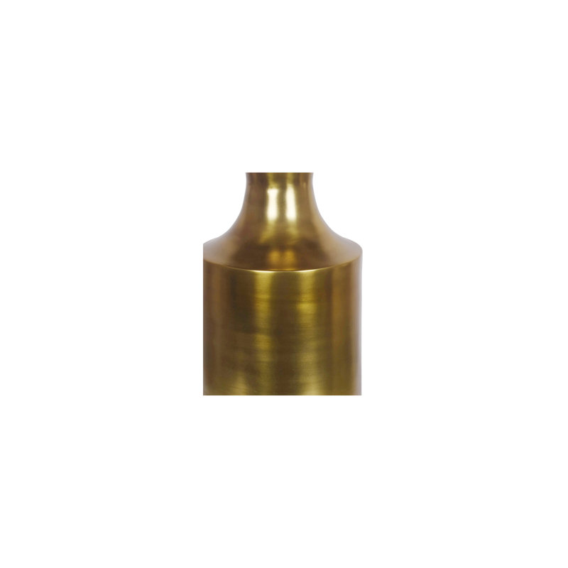 Gold Round Aluminum Pedestal Accent Table