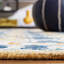 Hand Tufted Wool/Cotton Southwestern Rug in Navy/Yellow-1820552330