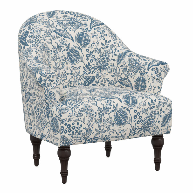 Josephine Chair, Rpc Pomegranate Blue Linen