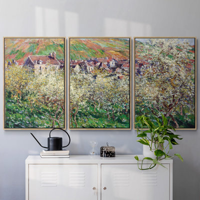 Monet, reproduction sur toile 3 pièces