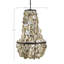 Metal and Draped Oyster Shell Chandelier