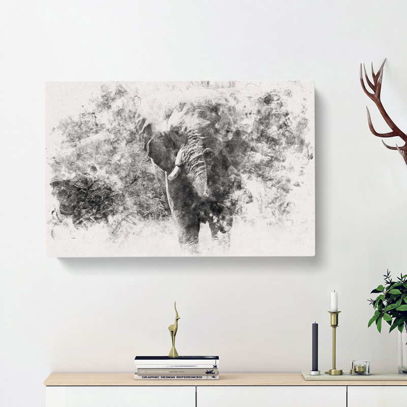 The Majestic Elephant - Wrapped Canvas, 35cm H x 50cm W x 3cm D