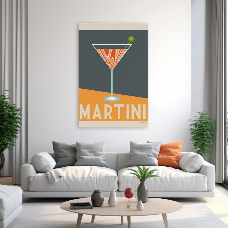 Affiche de cocktail Mid-Century moderne I, H 60 po x l 40 po