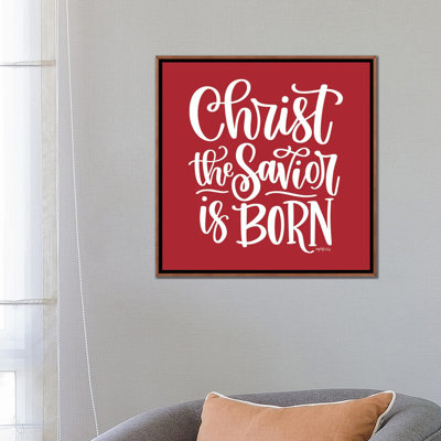 «Christ The Savior Is Born», reproduction d'art sur toile encadrée