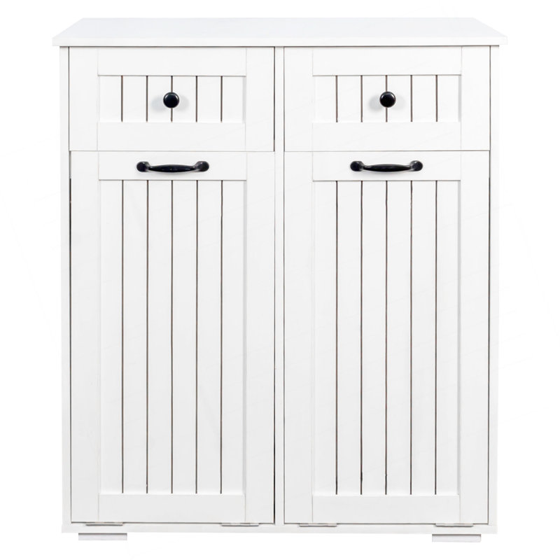 Laundry Cabinet ,With 2 Removable Laundry Basket  And 2 Drawers