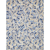 Botanica Navy/Ivory/Multi New Zealand Wool hand-tufted Area Rug