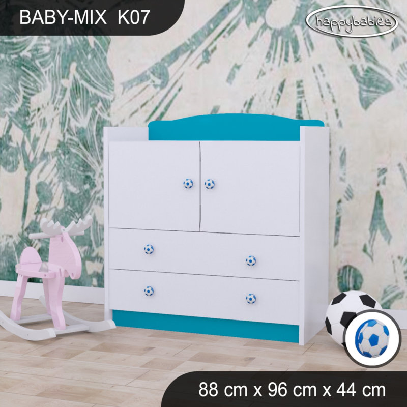 Baby Mix Kids 2 - Drawer Dresser, Blue
