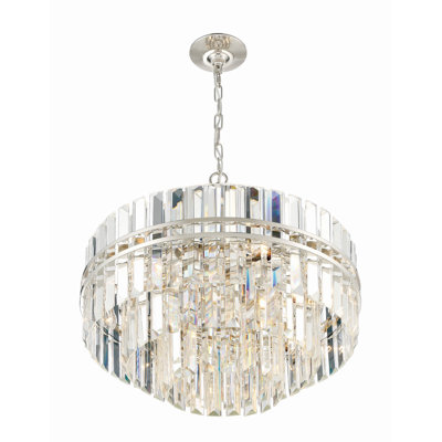 12 Light Polished Nickel Chandelier