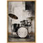 «Classic Drum Set Music Studio Artwork», reproduction d'art sur toile encadrée-130550256-130550253