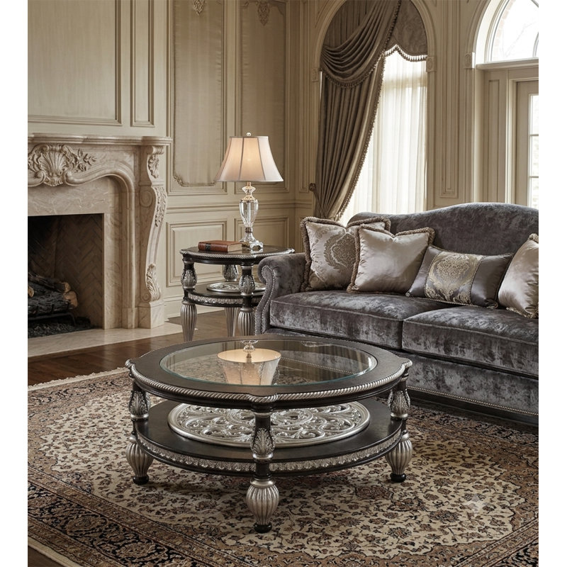 Single Coffee Table, Black/Silver
