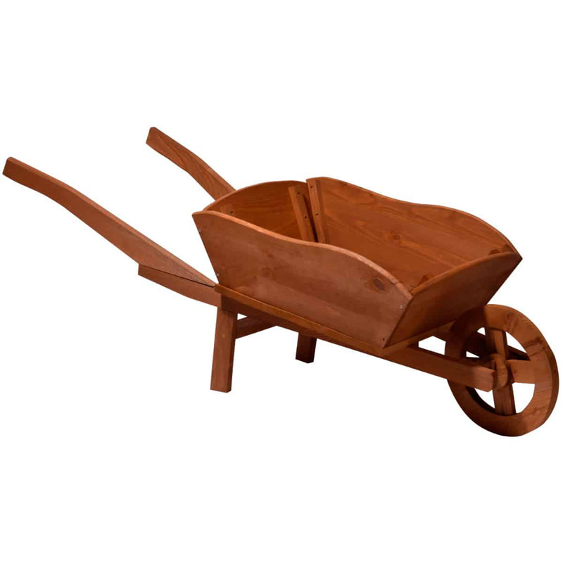 Aalaiyah Wood Wheelbarrow Planter