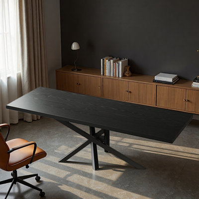Solid wood conference table, office reception long