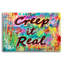 Art mural en verre épique «Creep It Real» par Dean Russo, 16 po x 12 po