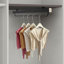 23.6" Pull Out Closet Rod, Top Mount Retractable Clothing Rail for Deep Cabinet, Black-896801424