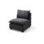 Ensemble de canapé d'angle en tissu de lin avec repose-pieds convertible Modern