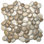 Zambezi Random Sized Natural Stone Mosaic Tile - 12" x 12" Java Tan/White Mesh Backed - 1 Sq. Ft.