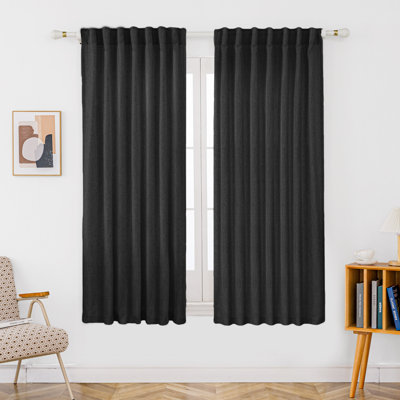 Toyoko Linen Blend Semi-Sheer Back Tab Curtains