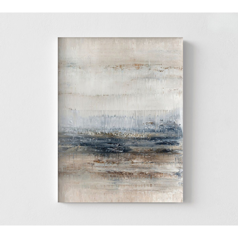 «Winter Field No. 1» par Radek Smach, idée de décoration murale de station de ski abstraite et moderne, art abstrait de cheminée enneigée