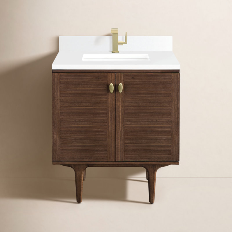 30'' Single Bathroom Vanity with Top, White Zeus, Single-Hole