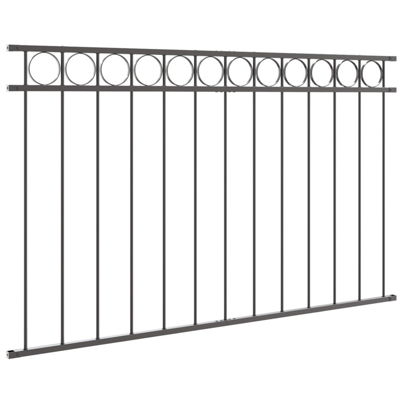 Élément de clôture vidaXL gris 66,93 x 39,37 po, 3,28 pi x 5,58 pi