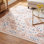 Mayhill Beige Rust Blue Machine Washable Rug