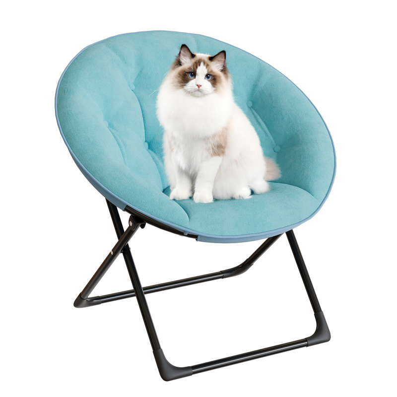 Upholstered Accent Chair, Blue, Black
