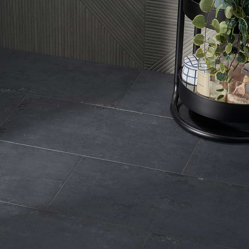 Portrait 12x24 Matte Porcelain Tile Tile, Black Gold