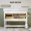 Meuble-lavabo simple 48 po avec plateau en marbre blanc 48 po entièrement assemblé-123126451