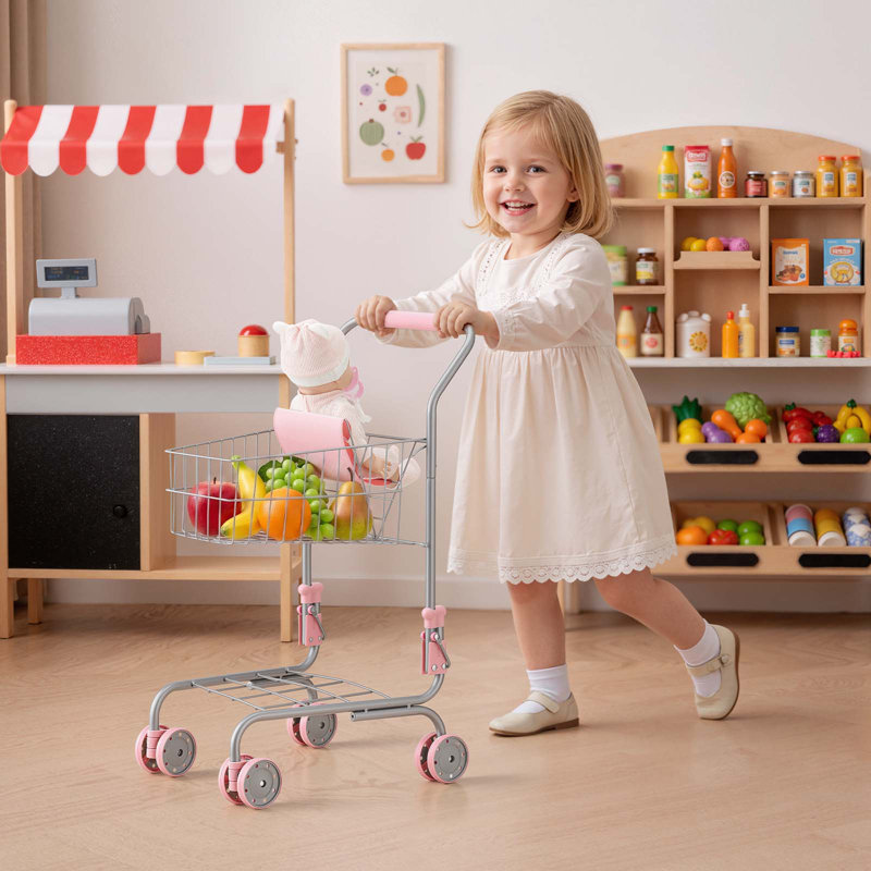 29.46 cm W Utility Cart with Wheels, 61cm H x 29.5cm W x 39cm D