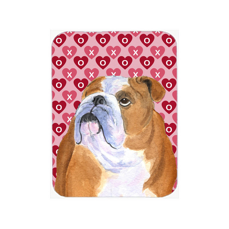 Caroline's Treasures Valentine Hearts English Bulldog Hearts Love and Valentine's Day Glass Cutting Board