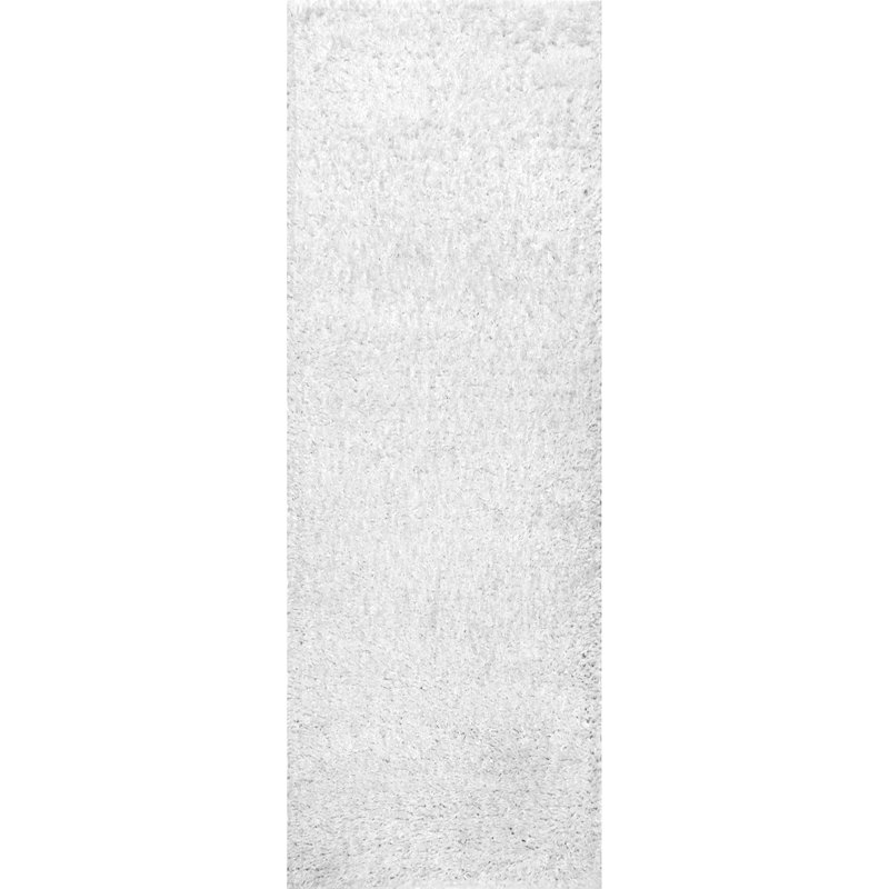 Tapis à poils longs Oguz, Tapis de couloir 2 pi 8 po x 8 pi