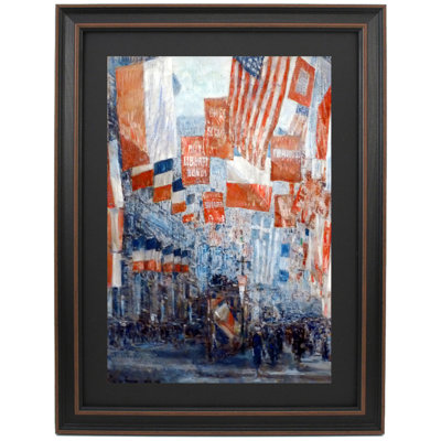 Avenue Of The Allies, 5Th Avenue, New York 1917 By Frederick Childe Hassam