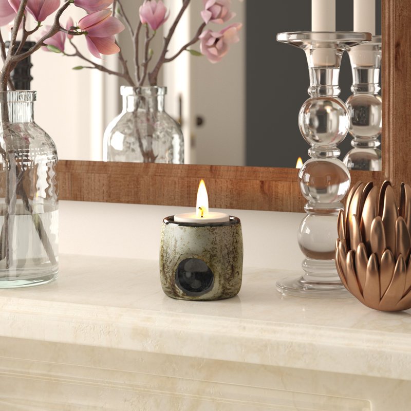 Porte-votive de table en verre Mercury, H 2,75 po x l 3 po x P 3 po