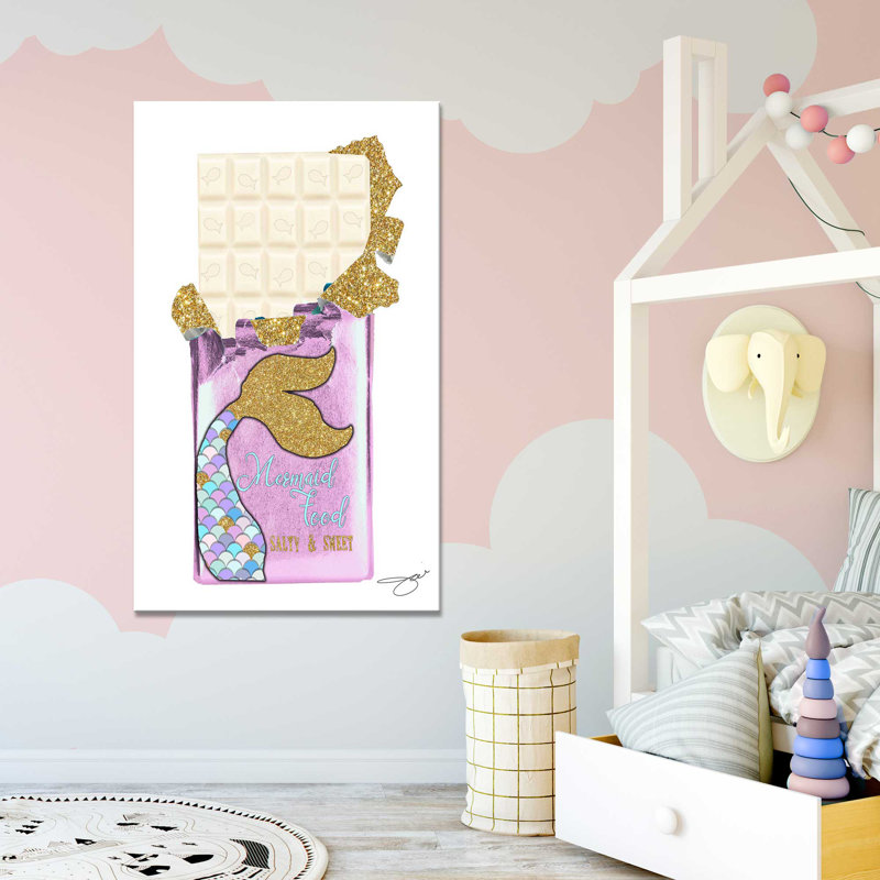 «Mermaid Chocolate Salty & Sweet 2» par By Jodi - impression, Toile tendue, H 48 po x l 28 po x P 1,5 po