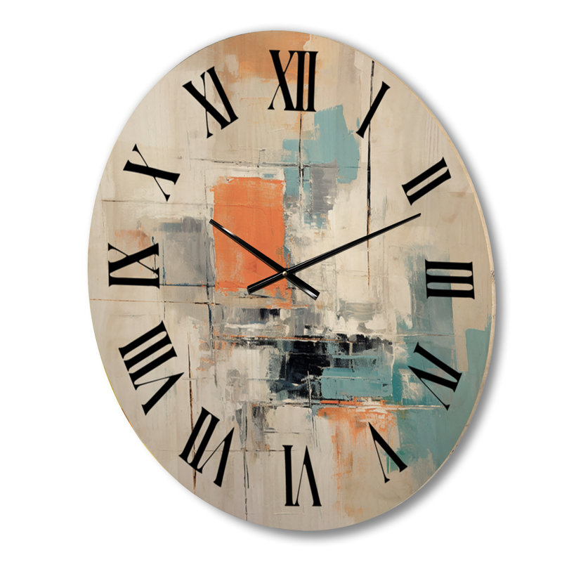Horloge murale en bois massif Stygg, Grand