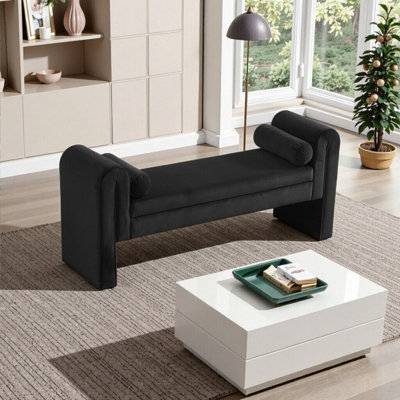 Banc de rangement de 60 pouces - Siège spacieux avec rangement dissimulé pour la chambre à coucher, le salon et le vestibule