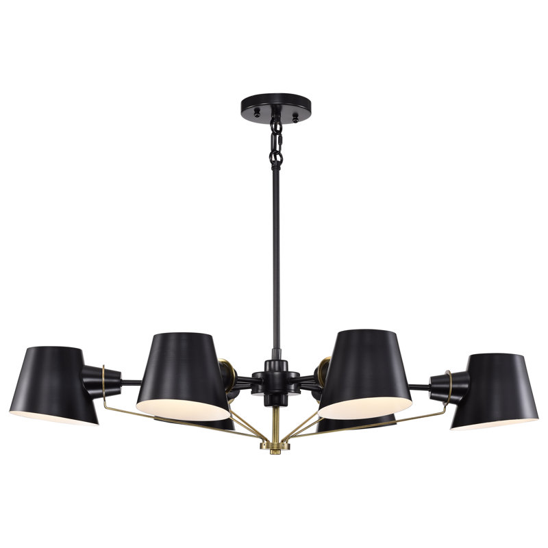 Lustre linéaire moderne Spoutnik à 6 lumières Baxter