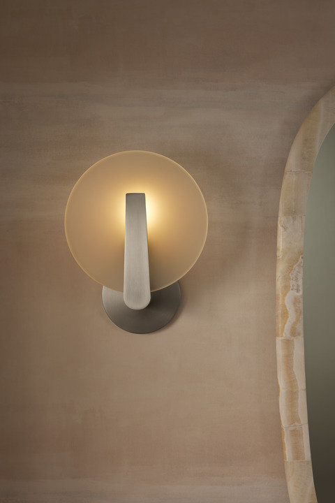 Hint One-Light Sconce, Brushed Nickel
