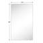 Miroir de salle de bain chromé avec coins carrés, miroir rectangulaire en acier inoxydable avec cadre en acier inoxydable-729190139-729190143