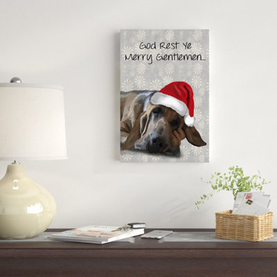 «God Rest Ye Bloodhound» par Fab Funky - impression sur toile tendue