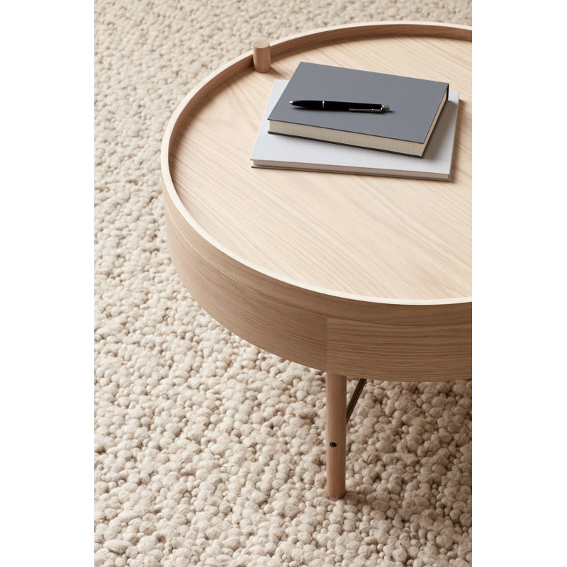 Gravel Area Rug in Ivory, Rectangle 6' x 8'