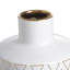 D5.9X7.9 "Vase rond blanc / or