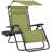  Folding Zero Gravity Recliner Patio Lounge Chair W/ Canopy Shade, Headrest, Tray - Dusty Green-1935343963
