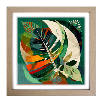 Tropical Leaf Constructivism No.2 - Framed Print