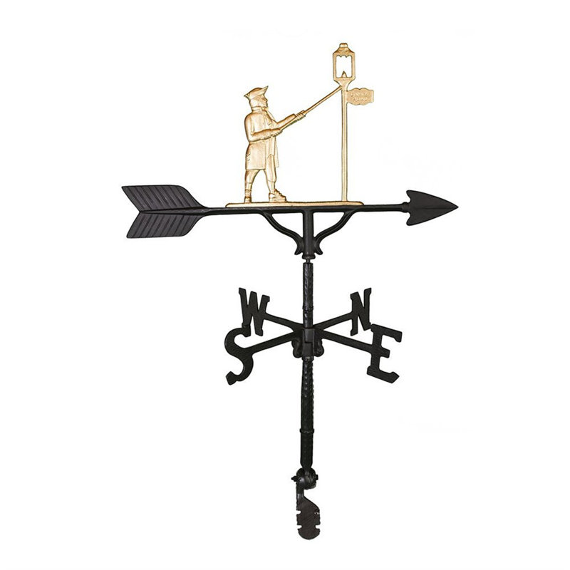 Lamplighter Weathervane, Gold
