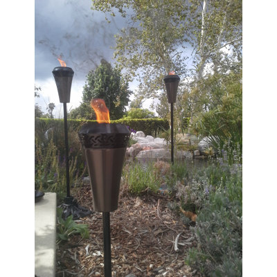 TIKI® Brand Island King®  66 Inch TIKI Torch  Metal Large Flame Browns - 111214968
